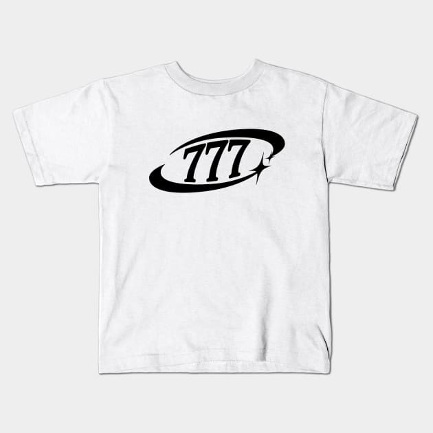 777 angel numer Kids T-Shirt by Erin Smart